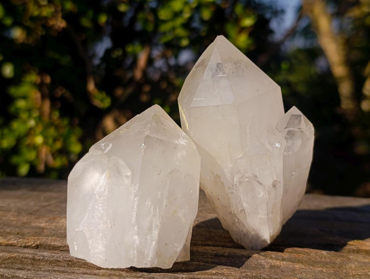 Natural Castle Quartz Crystals x 12 From Madagascar - Toprock Gemstones and Minerals 