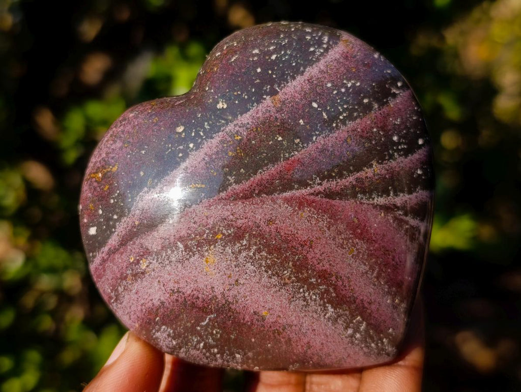 Polished Ocean Jasper Hearts x 6 From Northwest Coast, Madagascar - Toprock Gemstones and Minerals 