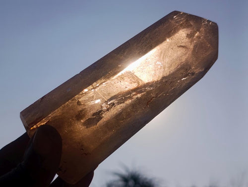 Polished Smokey Quartz Display Crystals with Rainbow Veils x 3 From Madagascar - Toprock Gemstones and Minerals 
