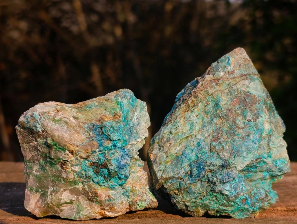Natural Cobbed Shattuckite Specimens x 24 From Kaokoveld, Namibia - Toprock Gemstones and Minerals 
