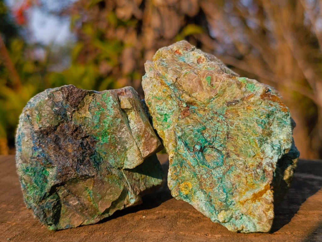 Natural Cobbed Shattuckite Specimens x 24 From Kaokoveld, Namibia - Toprock Gemstones and Minerals 