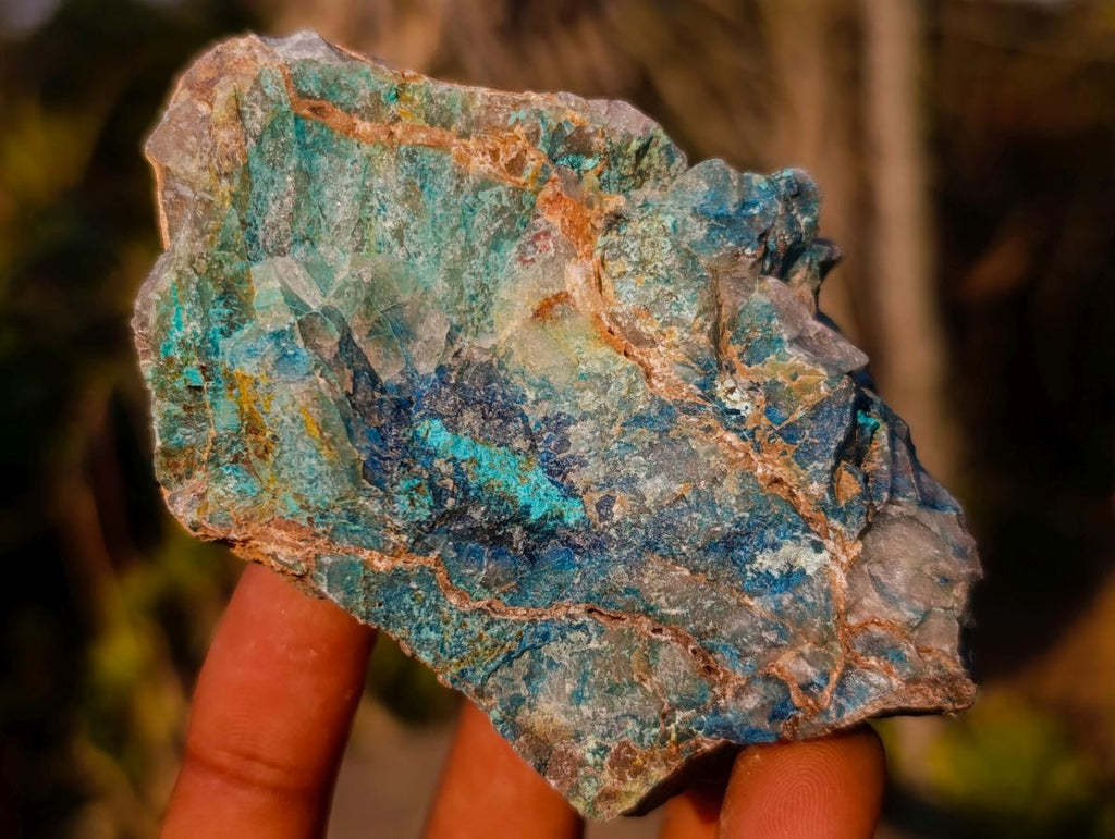 Natural Cobbed Shattuckite Specimens x 24 From Kaokoveld, Namibia - Toprock Gemstones and Minerals 