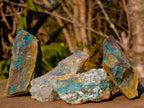 Natural Cobbed Shattuckite Specimens x 24 From Kaokoveld, Namibia - Toprock Gemstones and Minerals 