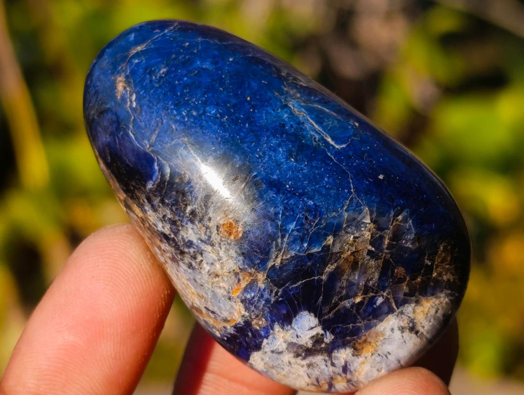Polished Dumortierite Galets x 24 From Madagascar - Toprock Gemstones and Minerals 
