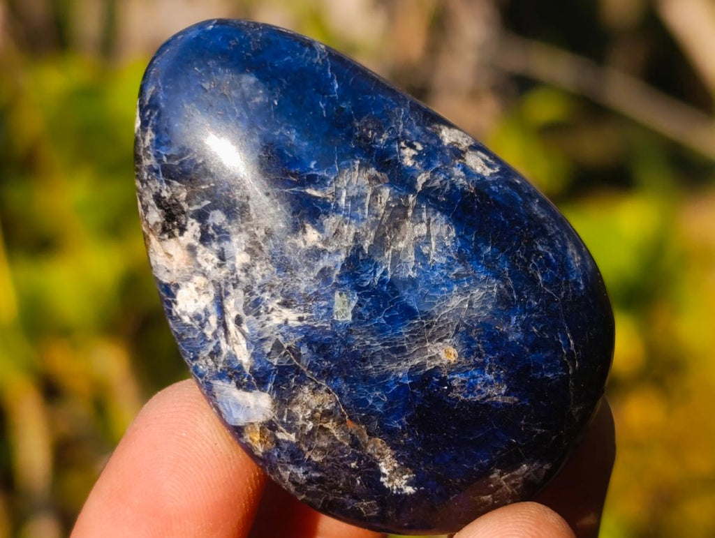 Polished Dumortierite Galets x 24 From Madagascar - Toprock Gemstones and Minerals 