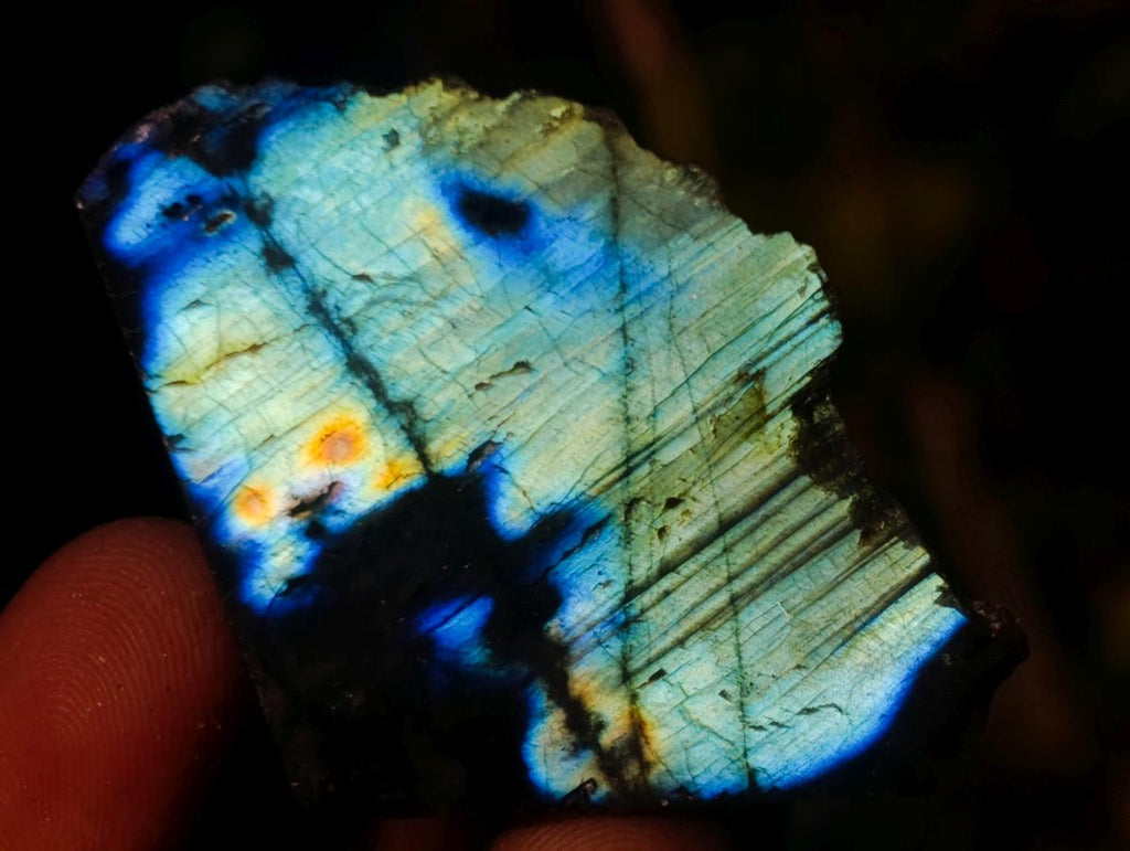 Polished One Side Labradorite Slices x 70 From Madagascar - Toprock Gemstones and Minerals 
