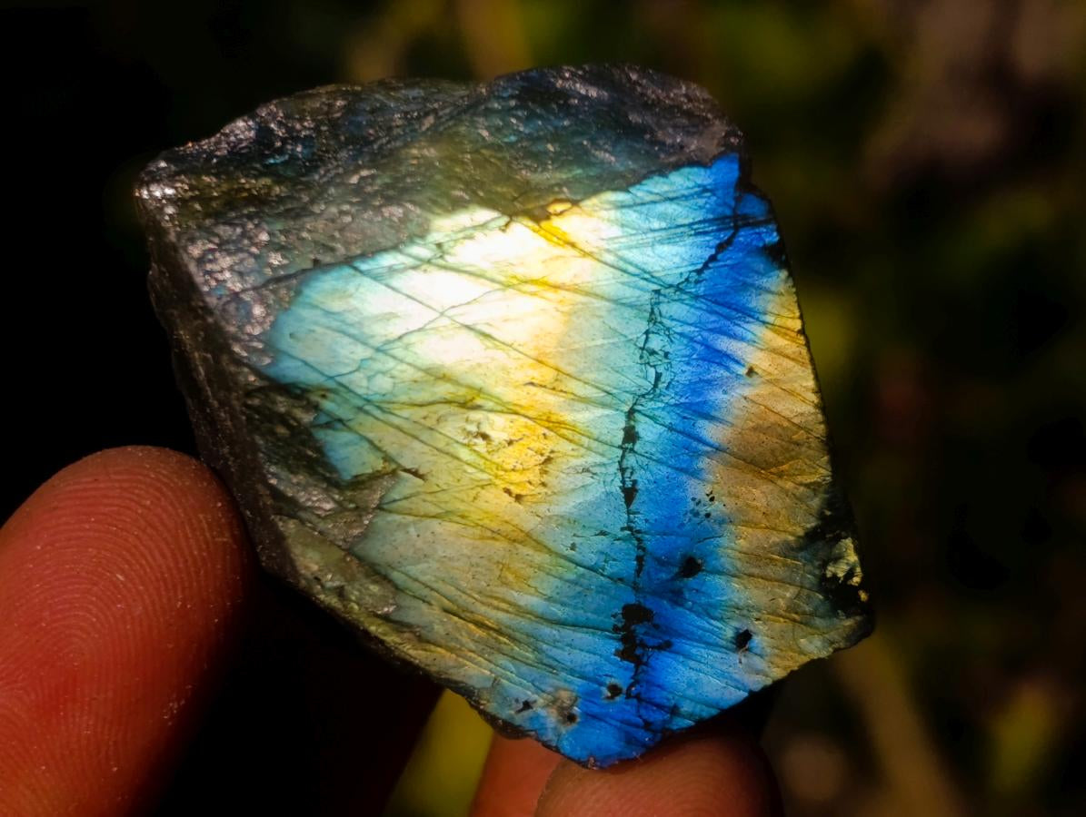 Polished One Side Labradorite Slices x 70 From Madagascar - Toprock Gemstones and Minerals 