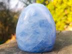 Polished Blue Calcite Standing Display Pieces x 3 From Madagascar - Toprock Gemstones and Minerals 