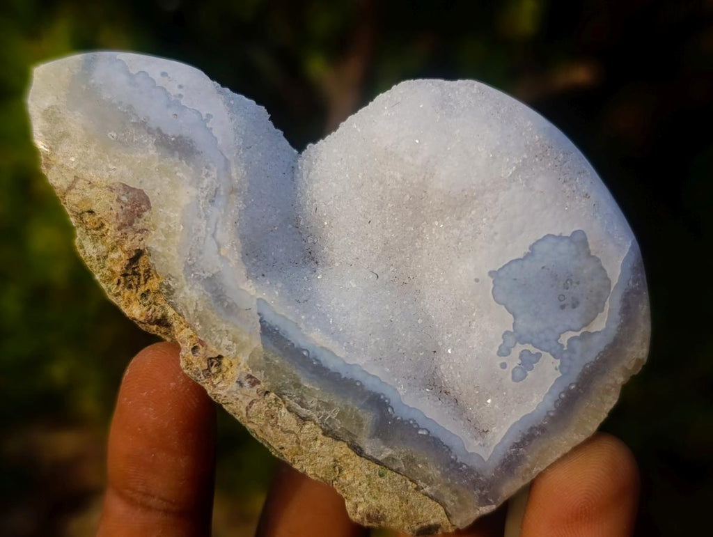 Polished on One Side Blue Lace Agate Geodes x 12 From Nsanje, Malawi - Toprock Gemstones and Minerals 
