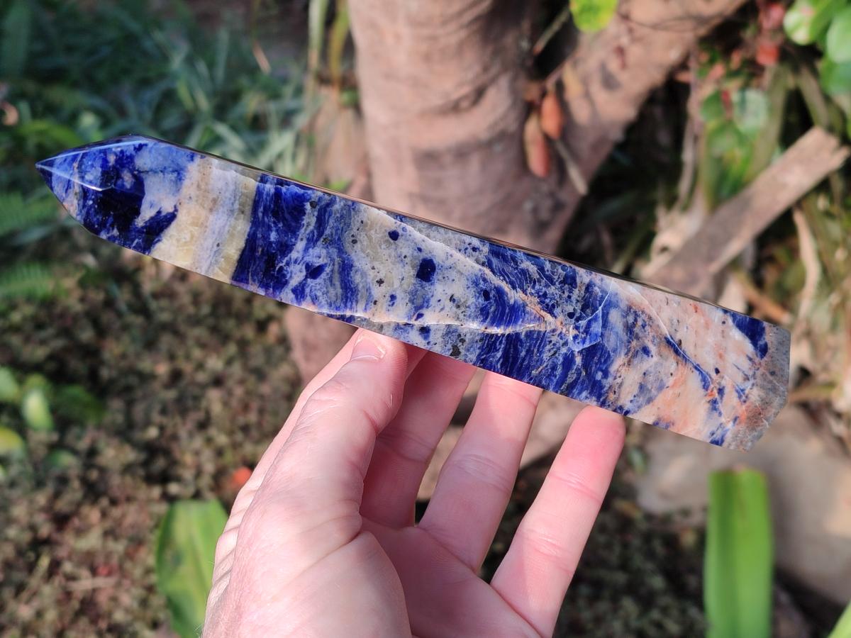 Polished Sodalite Display Crystals x 3 From Kunene River, Namibia - Toprock Gemstones and Minerals 