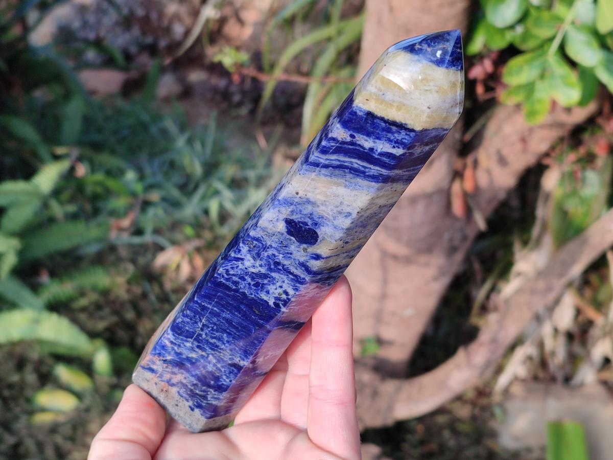 Polished Sodalite Display Crystals x 3 From Kunene River, Namibia - Toprock Gemstones and Minerals 