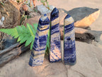 Polished Sodalite Display Crystals x 3 From Kunene River, Namibia - Toprock Gemstones and Minerals 