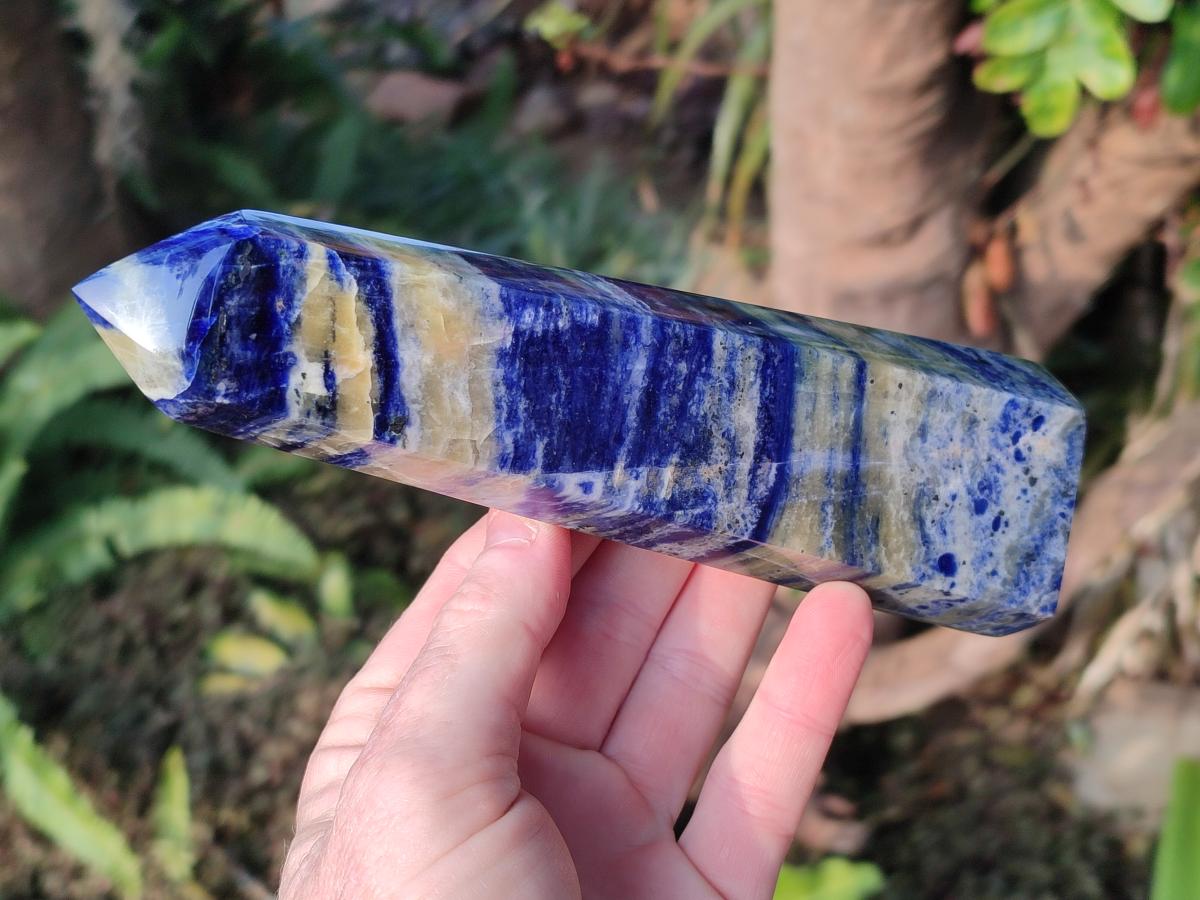 Polished Sodalite Display Crystals x 3 From Kunene River, Namibia - Toprock Gemstones and Minerals 