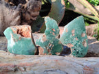 Polished One Side Mtorolite Chrysoprase Slices x 24 From Mutorashanga, Zimbabwe
