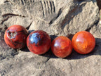 Polished Carnelian Agate Gemstone Spheres x 24 From Madagascar