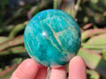 Polished Amazonite Spheres x 6 From Madagascar