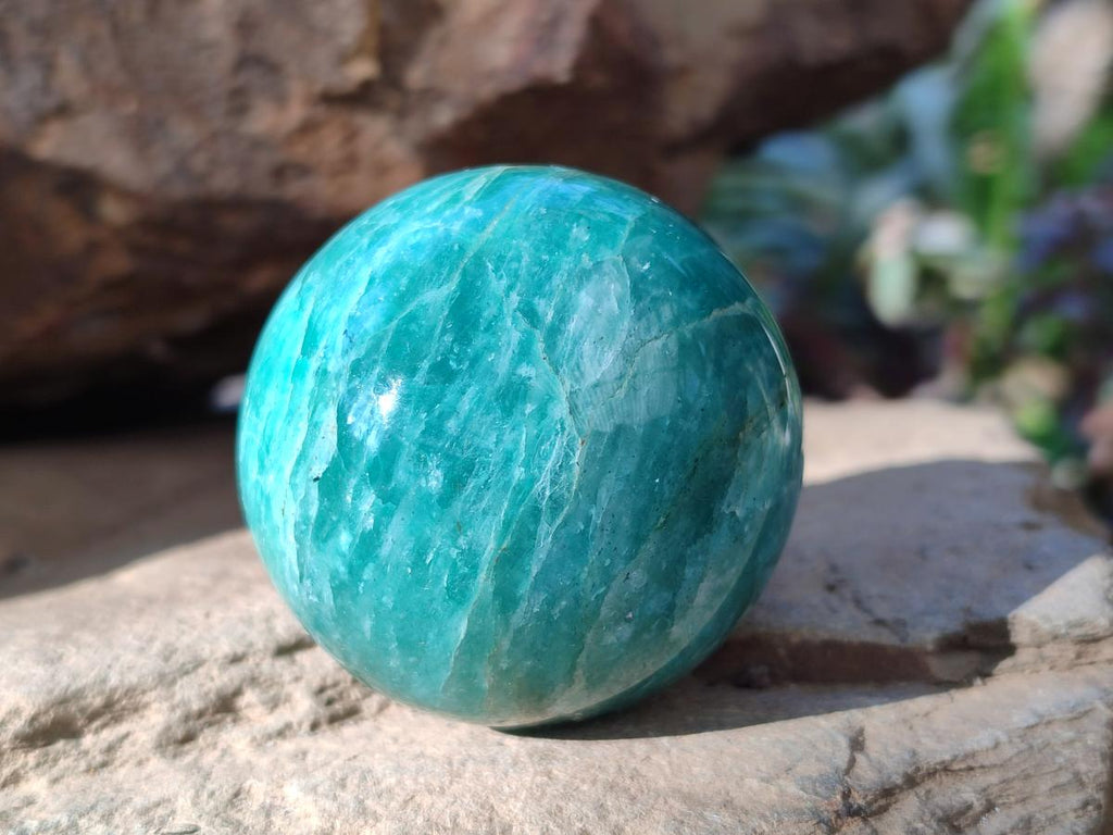 Polished Amazonite Spheres x 6 From Madagascar