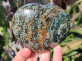 Polished Large Orbicular Ocean Jasper Hearts x 4 From Northwest Coast, Madagascar