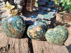 Polished Large Orbicular Ocean Jasper Hearts x 4 From Northwest Coast, Madagascar