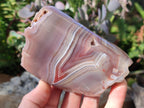 Polished One Side Red Shashe River Agate Nodules x 6 From Shashe River, Zimbabwe