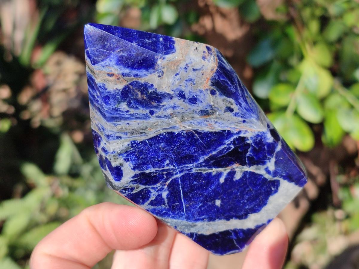 Polished Sodalite Crystals with Silver Hematite x 6 From Kunene River, Namibia
