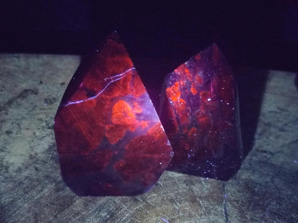 Polished Sodalite Crystals with Silver Hematite x 6 From Kunene River, Namibia