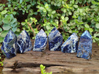 Polished Sodalite Crystals with Silver Hematite x 6 From Kunene River, Namibia