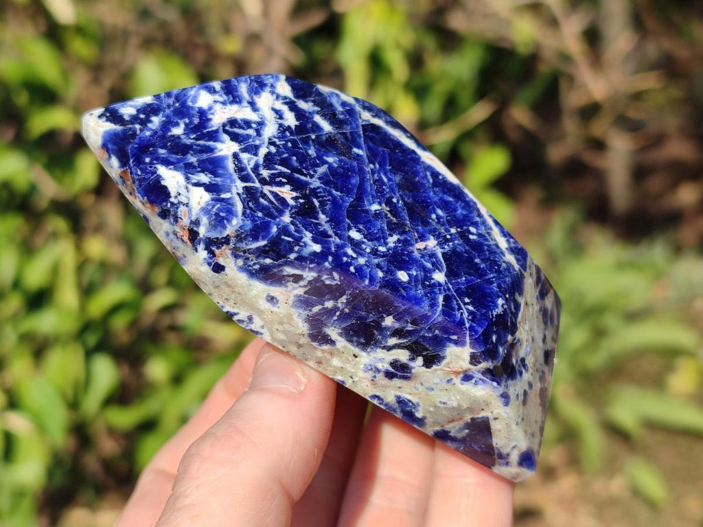 Polished Sodalite Crystals with Silver Hematite x 6 From Kunene River, Namibia