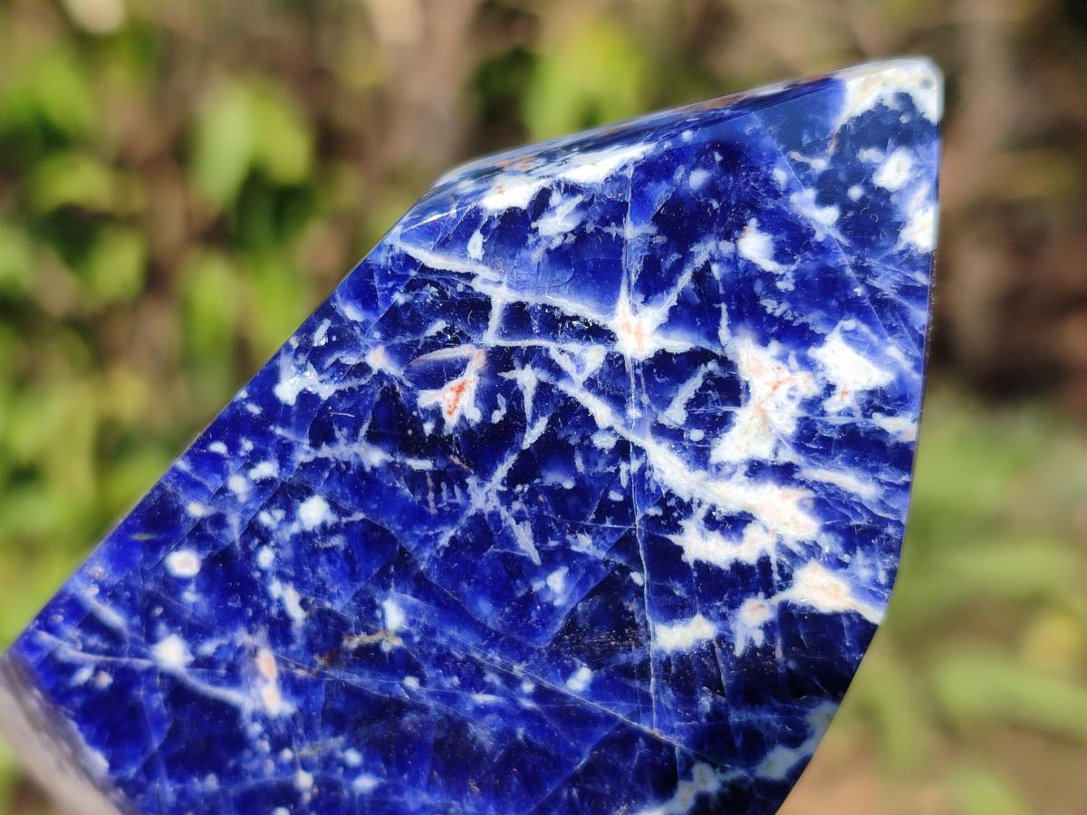 Polished Sodalite Crystals with Silver Hematite x 6 From Kunene River, Namibia