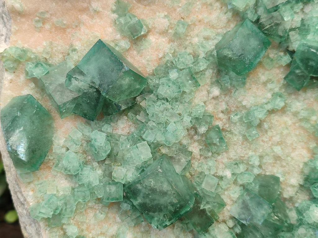 Natural XL Green Cubic Fluorite Specimen x 1 From Mandrosonoro, Madagascar
