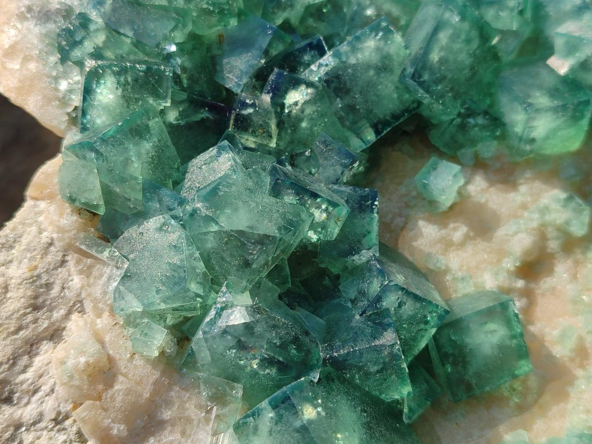 Natural XL Green Cubic Fluorite Specimen x 1 From Mandrosonoro, Madagascar