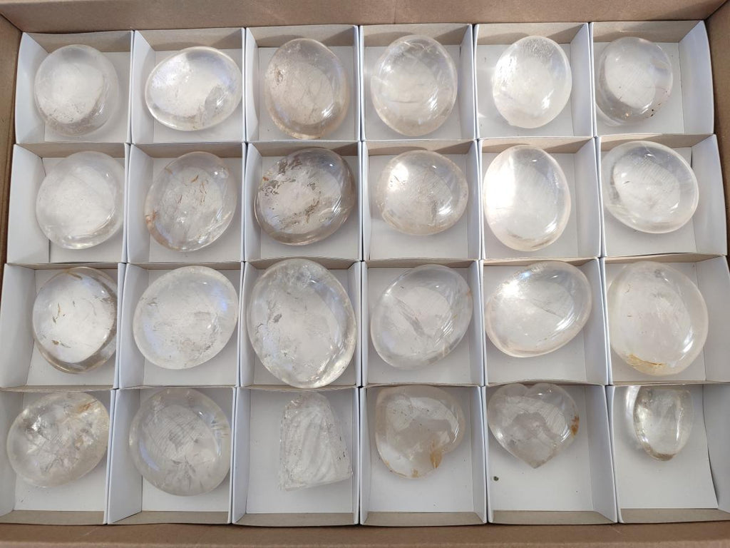 Polished Mix of Clear Quartz Pieces x 24 From Madagascar