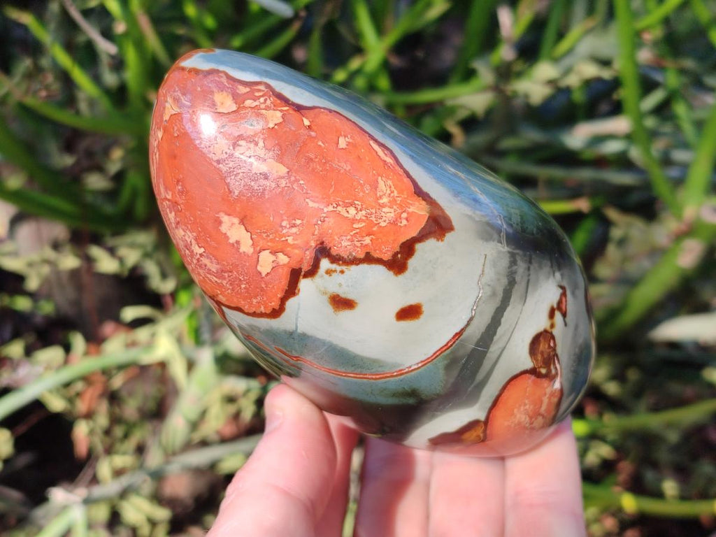 Polished Polychrome Jasper Standing Display Pieces x 3 From NW Coast, Madagascar