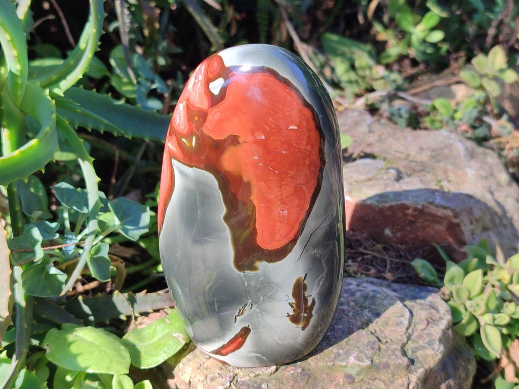Polished Polychrome Jasper Standing Display Pieces x 3 From NW Coast, Madagascar