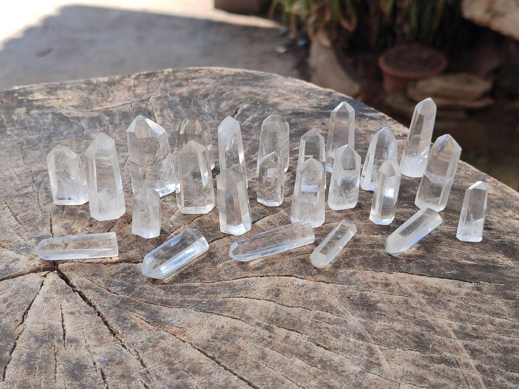 Polished Clear Quartz Pendant Sized Crystals x 35 From Madagascar