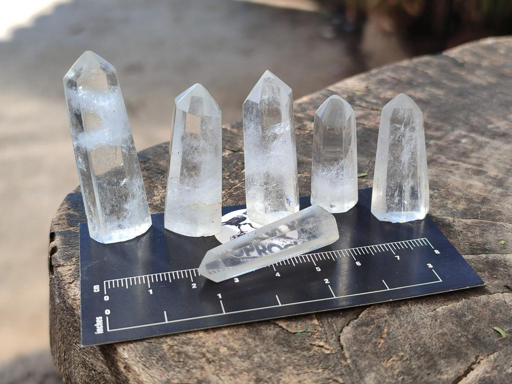 Polished Clear Quartz Pendant Sized Crystals x 35 From Madagascar