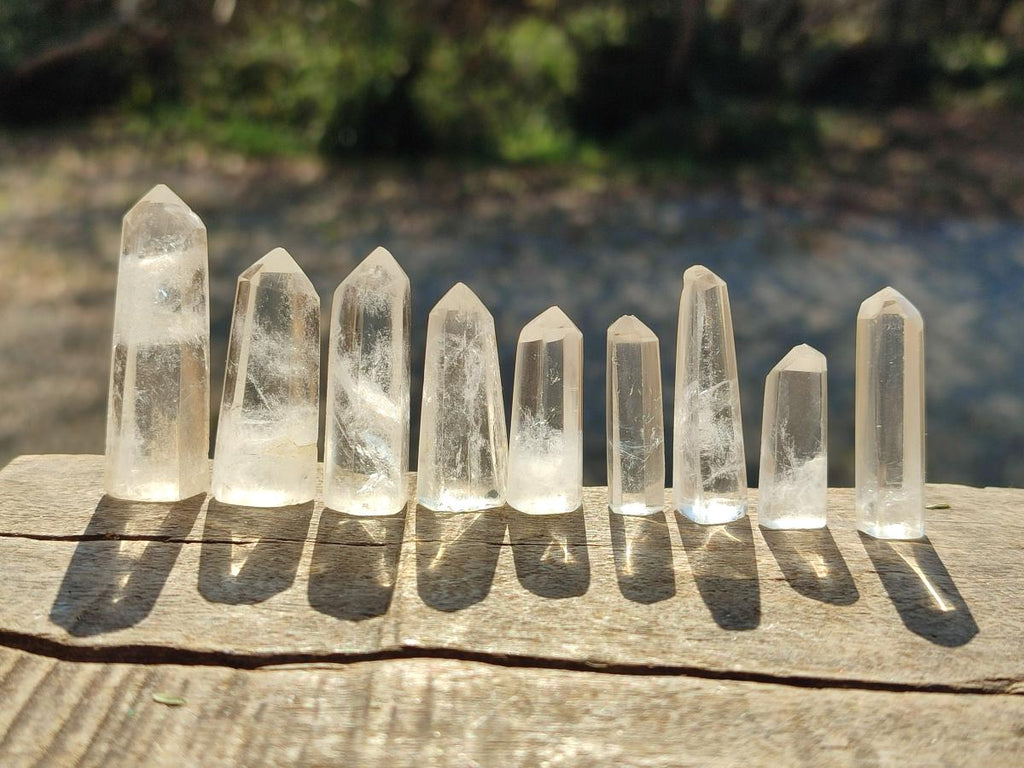 Polished Clear Quartz Pendant Sized Crystals x 35 From Madagascar