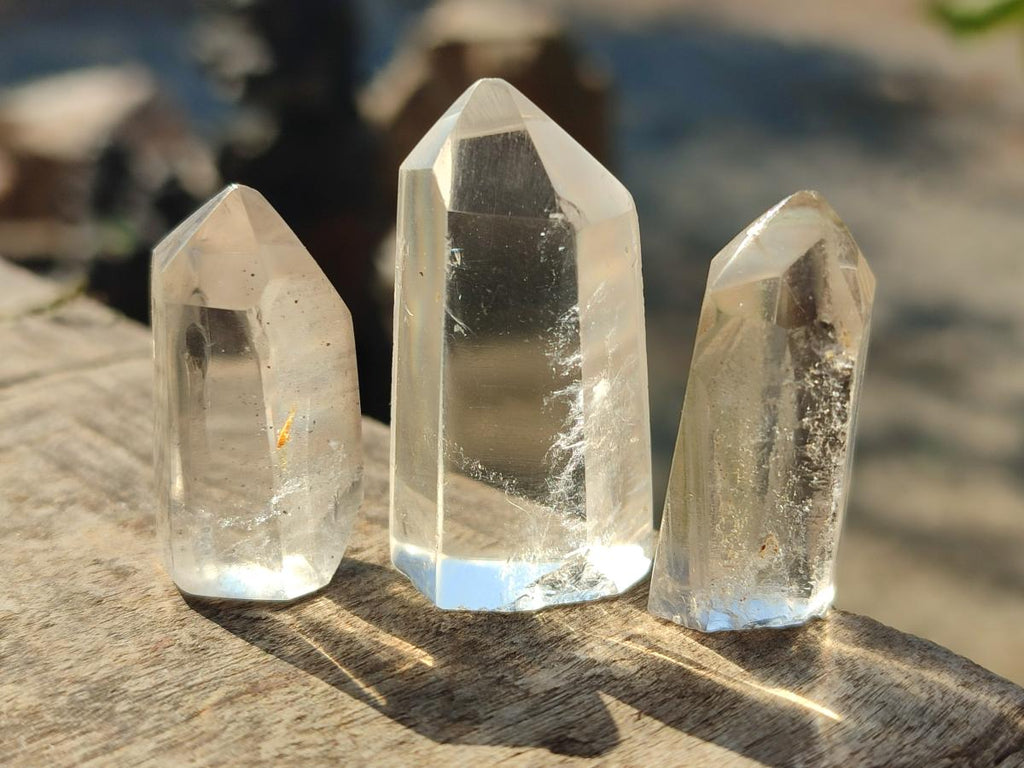 Polished Clear Quartz Pendant Sized Crystals x 35 From Madagascar