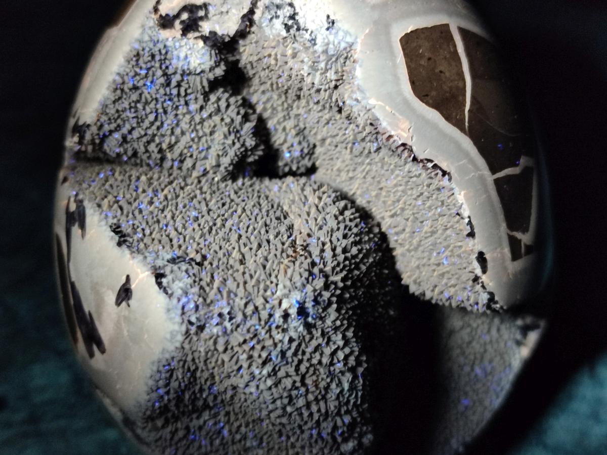 Polished and Natural Septerye Sauvage "Dragons Egg" Geodes x 2 From Mahajanga, Madagascar