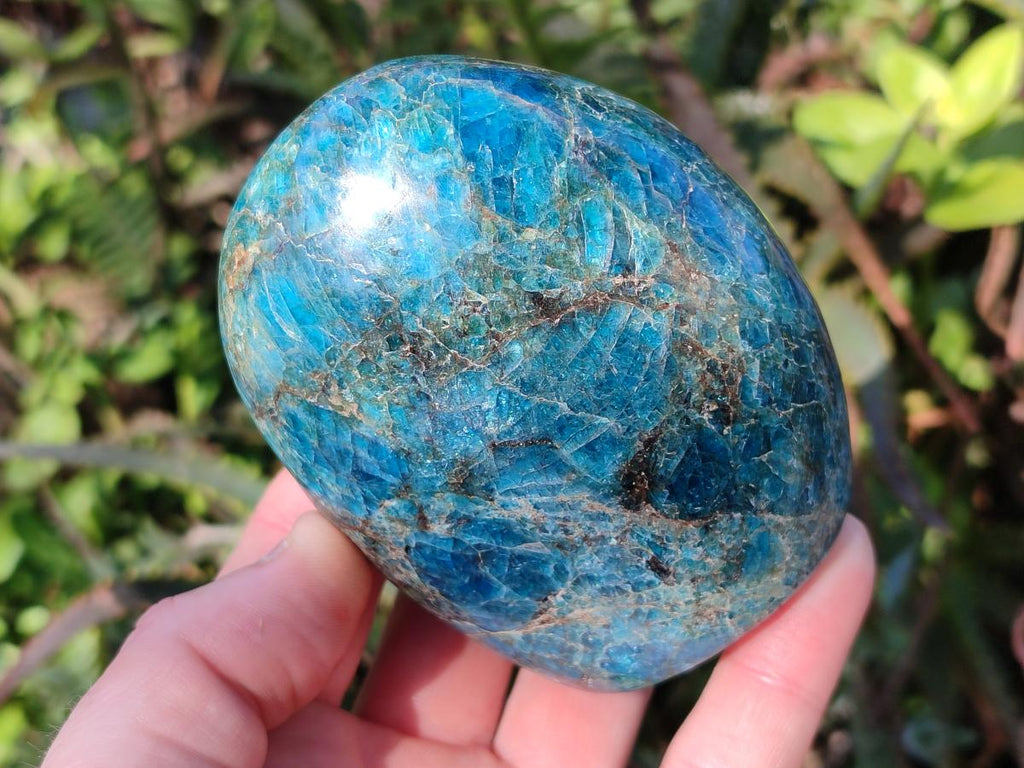 Polished Blue Apatite Standing Display Pieces x 4 From Betroka, Madagascar