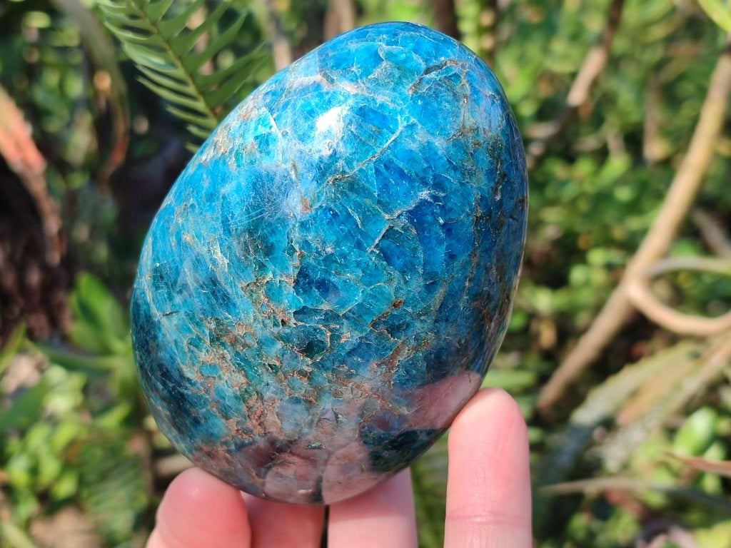 Polished Blue Apatite Standing Display Pieces x 4 From Betroka, Madagascar
