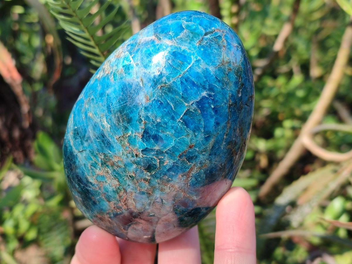 Polished Blue Apatite Standing Display Pieces x 4 From Betroka, Madagascar