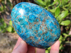 Polished Blue Apatite Standing Display Pieces x 4 From Betroka, Madagascar