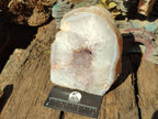 Polished One Side Agate Amethyst Crystalline Geodes x 2 From Maintirano, Madagascar