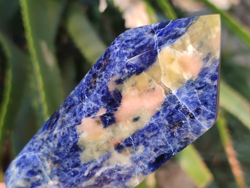Polished Double Terminated Sodalite Crystals x 6 From Kunene River, Namibia