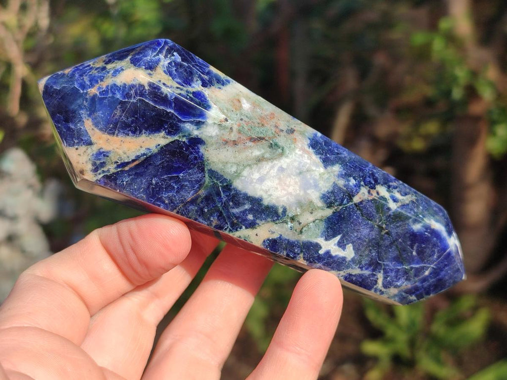 Polished Double Terminated Sodalite Crystals x 6 From Kunene River, Namibia