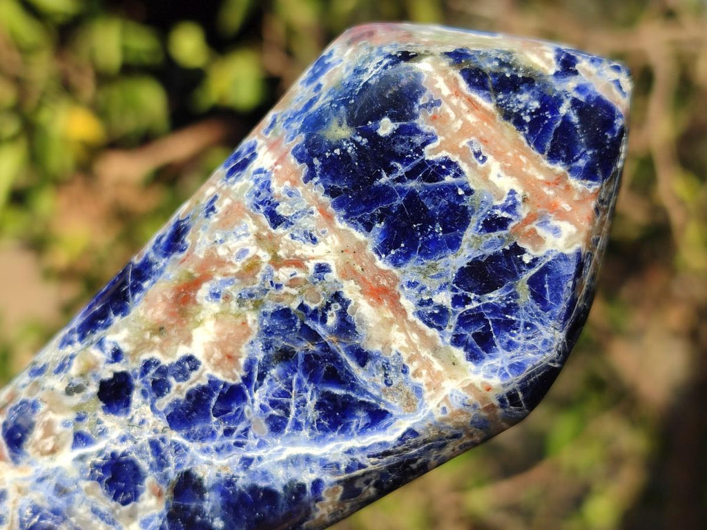 Polished Double Terminated Sodalite Crystals x 6 From Kunene River, Namibia