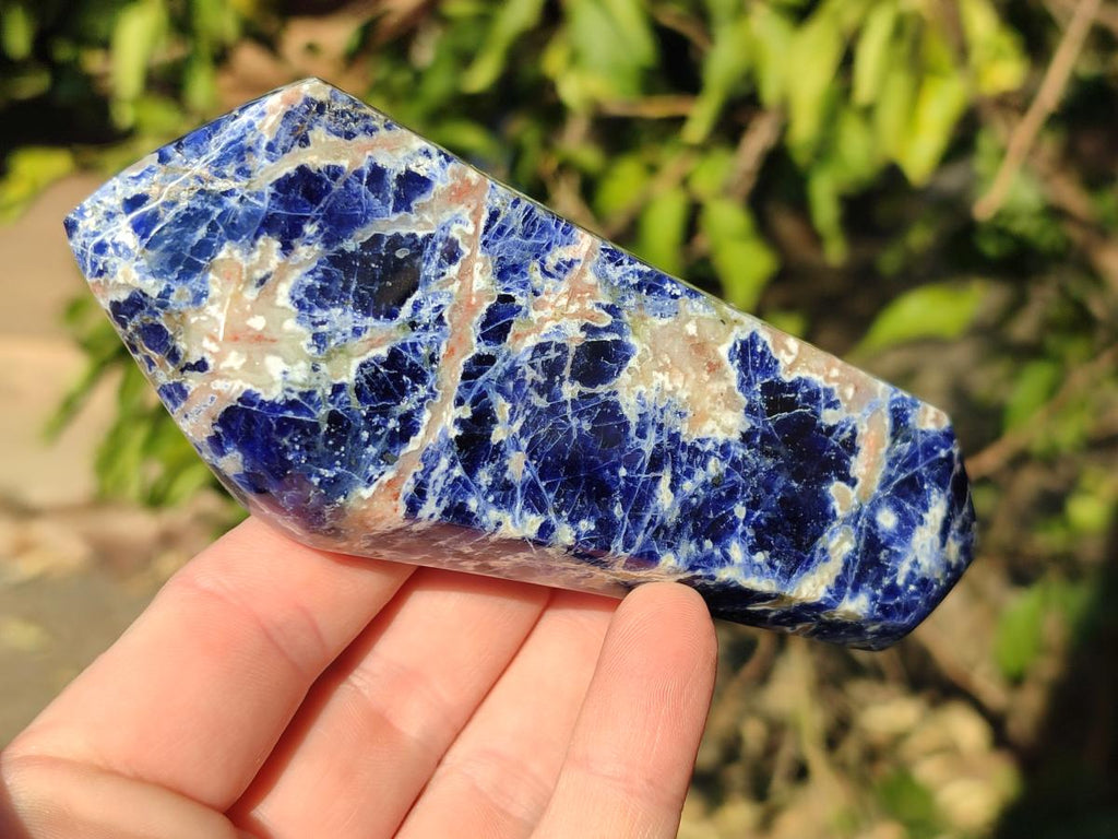 Polished Double Terminated Sodalite Crystals x 6 From Kunene River, Namibia