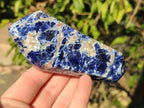 Polished Double Terminated Sodalite Crystals x 6 From Kunene River, Namibia