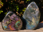 Polished Labradorite Standing Display Pieces x 6 From Madagascar